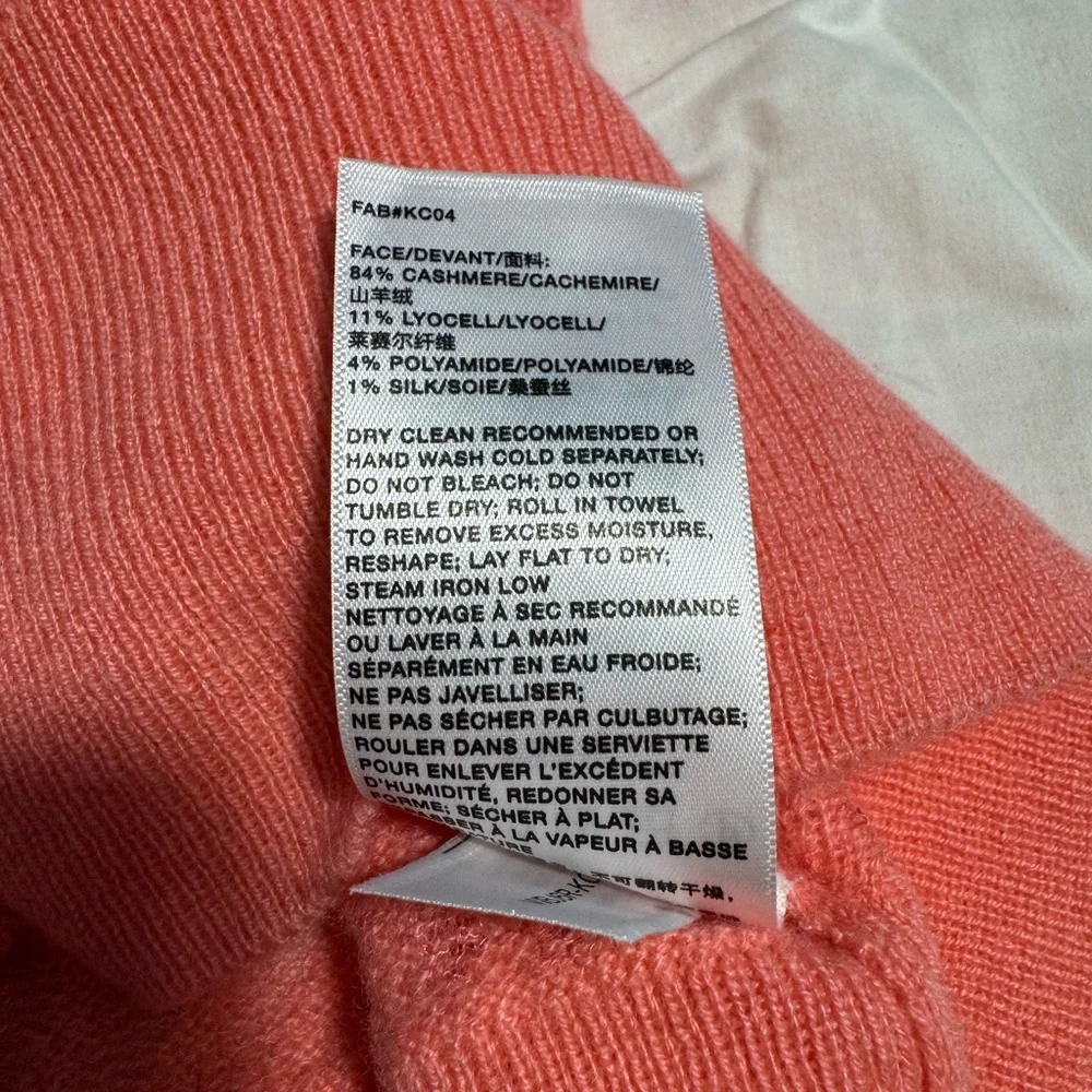 Lafayette 148 New York Womens Coral Fitted Cashmere Blend Sweater Size Small - Picture 4 of 7